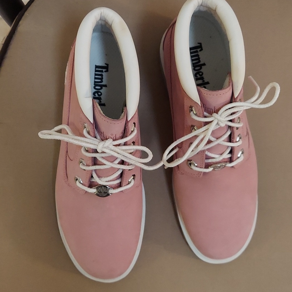 Timberland Boots, Size 7, Chukka Waterproof, Suede Leather, Pink - Picture 9 of 10